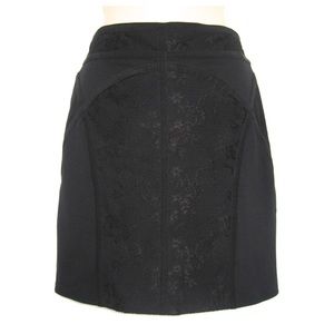New Free People Black Lace Panel Mini Skirt Medium